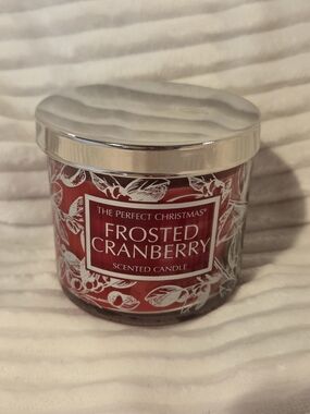Slatkin & Co The Perfect Christmas Frosted Cranberry Scented Candle  4oz